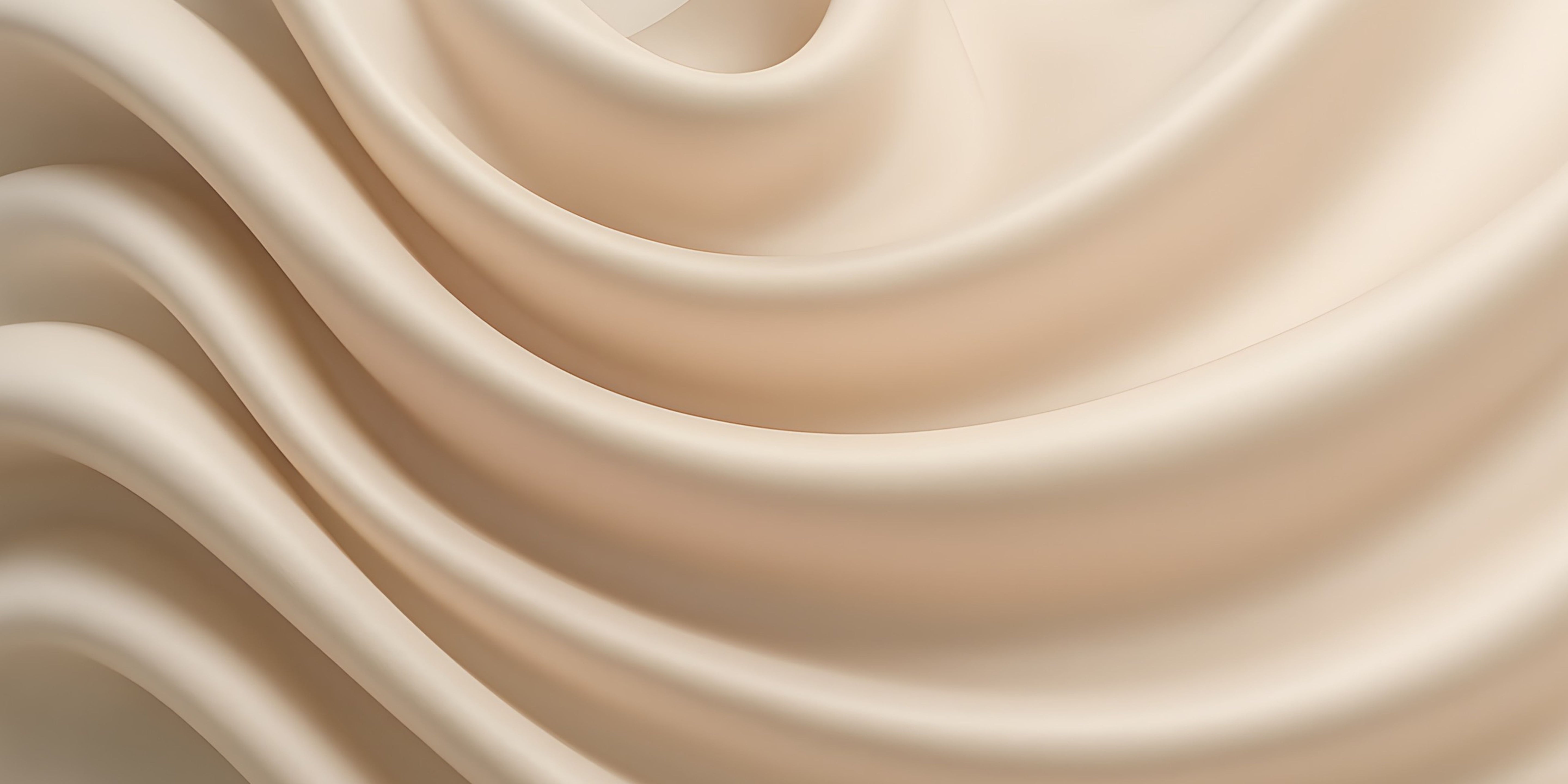 Weicher Seidenstoff in Creme